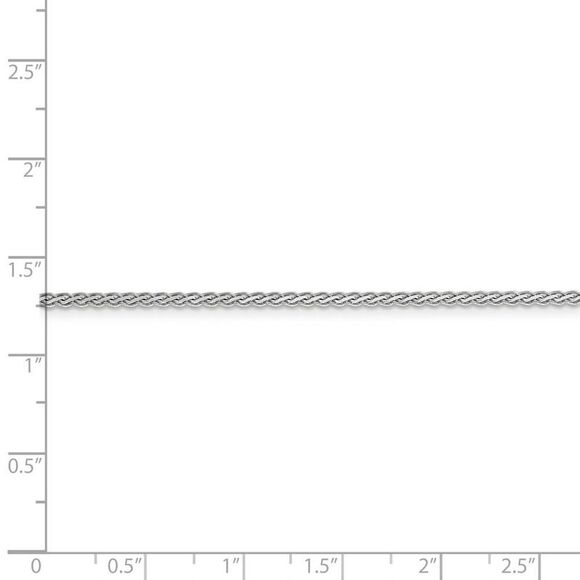 1.8mm, 14k White Gold, Flat Wheat Chain Necklace, 16 Inch - Picture 5 of 8